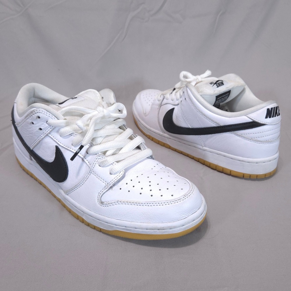 Nike SB Dunk Low Pro White Gum Black Mens 12 Sneaker Shoes CD2563-101